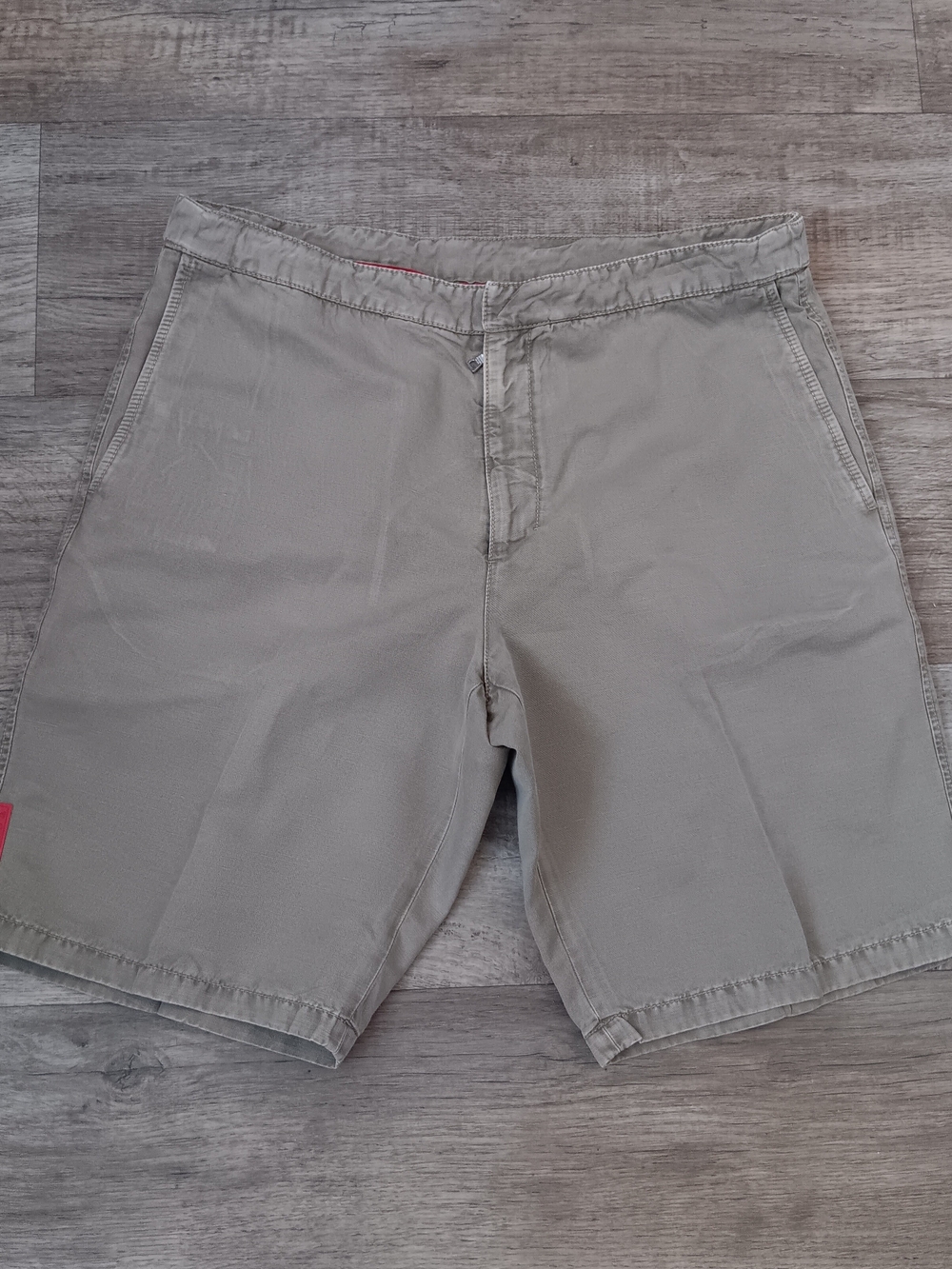 Prada Linea Rossa Red Tab Cotton Shorts Men's Size 34